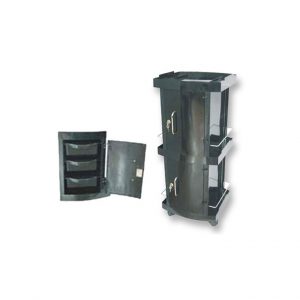 Black, Acrylic Cart w/2 Locking Doors & Drawers