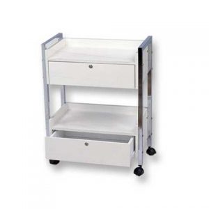 Wood Cart with 2 Drawers